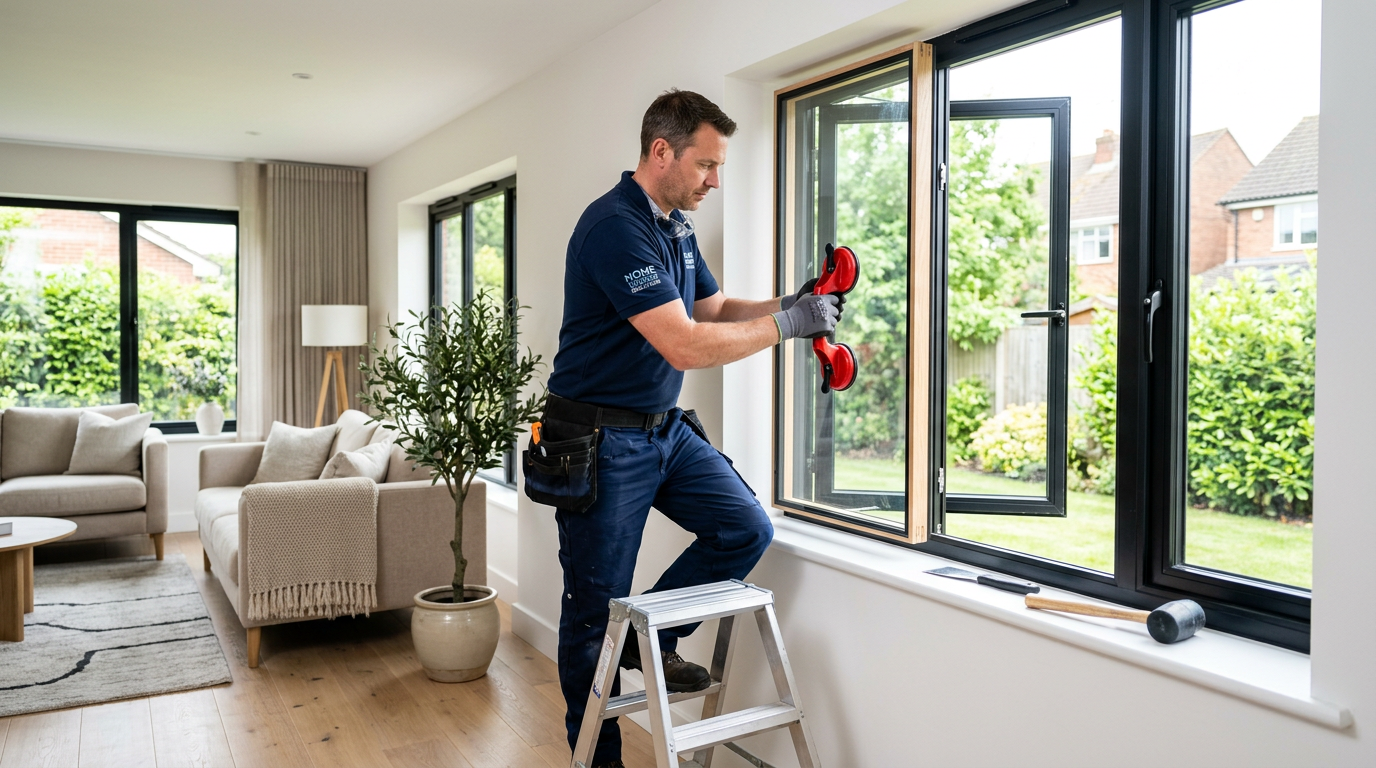 Window glass repair technician